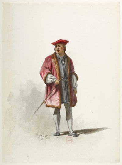 Saint-Saëns - Enrico VIII - Bozzetti di costumi - Lacoste - 14. Costume da Eugene Lacoste